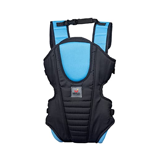 Mylo Essentials Baby Carrier - Ergonomic, 3 in 1 Front, Back, Back Support, Newborn to Toddler, Infant & Child Carrier (Sky Blue & Navy)