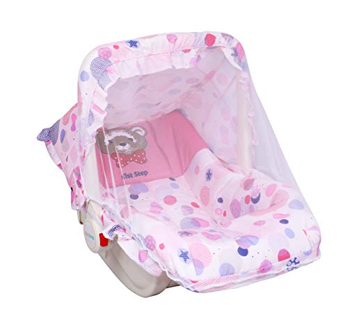 1st Step 5 in 1 Carrycot with Anti-Mosquito Mesh-Pink (MPKDT)