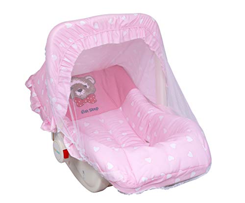 1st Step 5 in 1 Carrycot with Anti-Mosquito Mesh-Pink (MLPK)