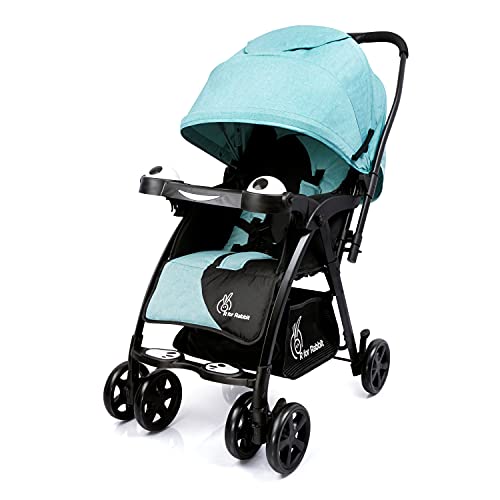 R For Rabbit Cutie Pie Baby Stroller and Pram | Reversible Handle & Travel Friendly Baby Stroller and Pram for Baby/Kids/Infants/Newborn | Pram & Stroller for Boy & Girl of Age 0 to 3 Years (Green Black)